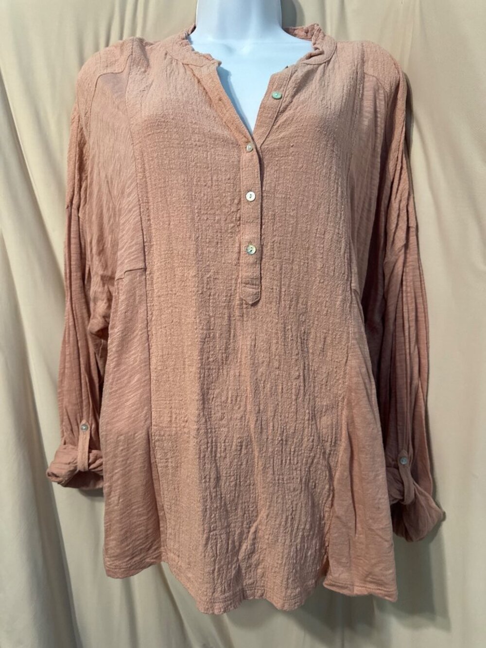 Lucky Brand Relaxed Dusty Rose Tunic XL